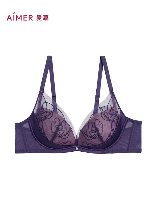 爱慕玫瑰丝语内衣女3/4无钢圈水袋模杯蕾丝小胸聚拢文胸 商品图1