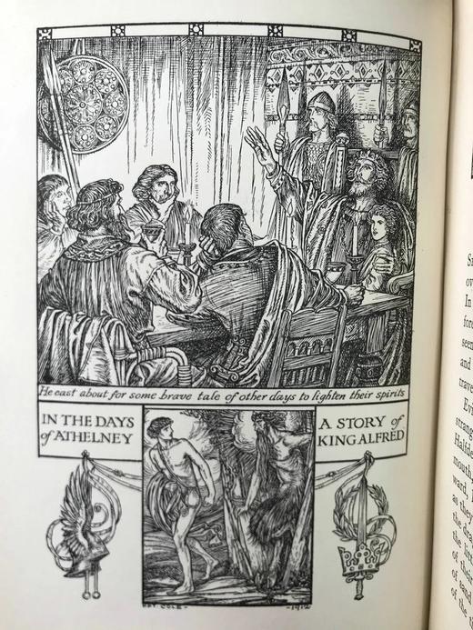 约20世纪早期 孩子的骑士之书 赫伯特·科尔3幅彩色13幅黑白插图 漆布精装32开 商品图10