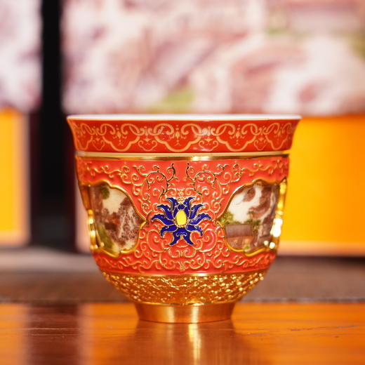 《清明上河图》珐琅转心盖碗/主人杯 | 双大师联袂设计创作，红红火火360°旋转 商品图2