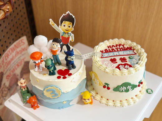 私人订制：内含多图，五寸双拼蛋糕，全部装饰可食用，提前48小时以上预定，退休遇上生日，主题可私人订制 商品图2