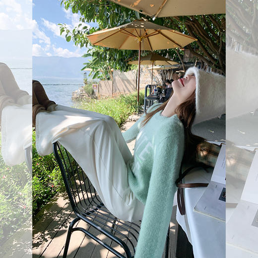 【179元任选2件】最后一波现货！绿色字母短款加厚保暖毛衣 商品图2