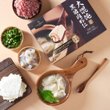 1号会员店（One's Member） 黑猪肉虾仁大馄饨 鲜炖骨汤 营养早餐 600g（20只） 商品图4