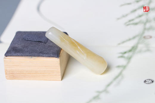 和田糖白玉竹节吊坠 配精美挂绳 商品图0