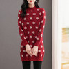 CC-103-8223中长款毛衣女遮屁股洋气2024新款提花毛衣裙厚款打底衫 商品缩略图3