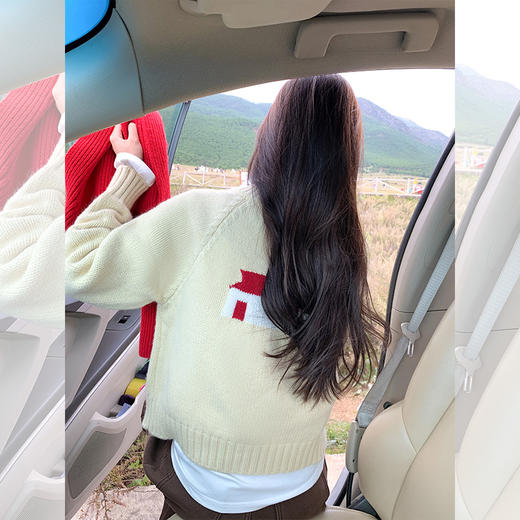 <曾小咸推荐>现货秒杀 ！微信超特价！2色复古卡通绣花毛衣 日常199.99 立减100 秒杀99.99！！ 商品图1