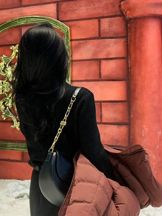 【百图lulu定制】【貂绒星光打底衫】柔软厚实  细腻貂绒 项链可拆卸 带金葱 闪光打底针织衫 商品图11