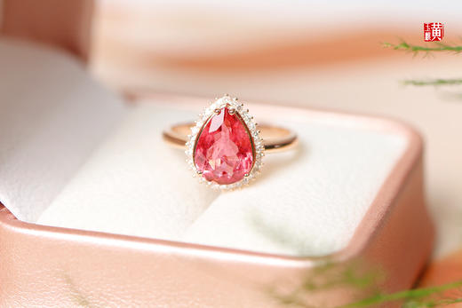 【奕璇】18K金镶红碧玺戒指 商品图7