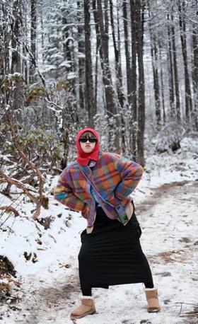 城市霓虹幻彩！2024秋冬新款正反面两穿仿羊羔毛摇粒绒夹克外套女！