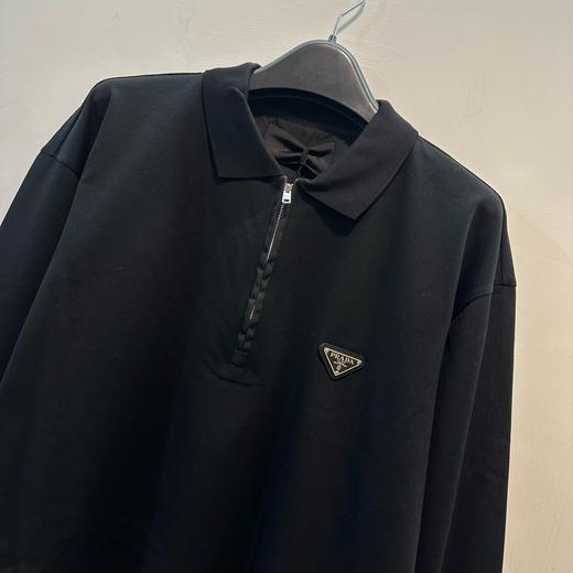 中性款三角標半拉鏈長袖Polo衫 59BYR 商品图1