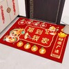 【年味带回家❗️蛇年水晶绒入户门垫】2025新款蛇年卡通红色地垫，水晶绒面料 柔软舒适亲肤 不掉毛不掉色，喜庆开门红地毯入户耐脏脚垫门外蹭土垫QQ 商品缩略图4