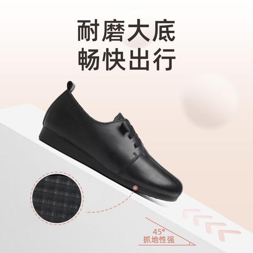 信诺真皮加绒老人鞋女拇指外翻宽头皮鞋秋冬季新款中老年妈妈棉鞋M5992-1D 商品图2