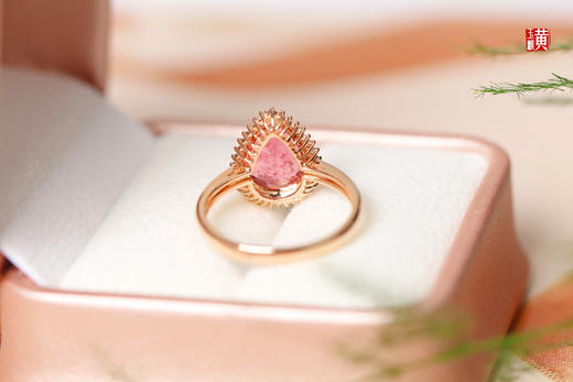 【奕璇】18K金镶红碧玺戒指 商品图4