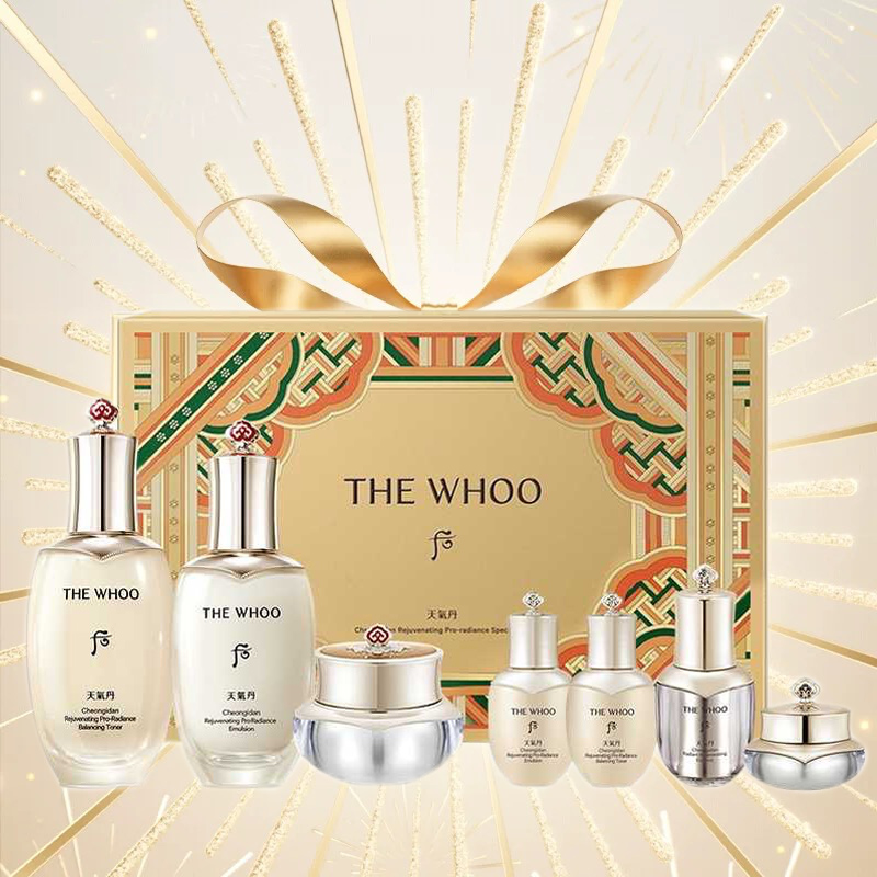 【双12嗨购节】【全球购*含溯源】Whoo后天气丹新款华泫系列七件套套盒 水150ml+乳110ml+面霜25ml 水乳各25ml+精华10ml+眼霜8ml·现货速达
