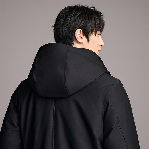 棉仓357815022-微宽松机能极简可脱卸帽白鹅绒羽绒服 商品图2