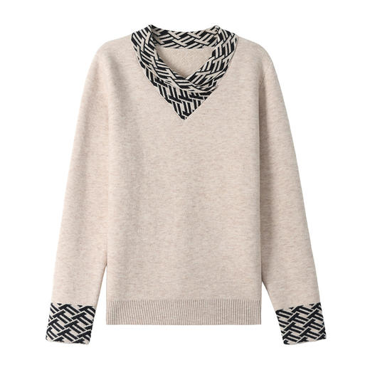 CC 66162一体绒保暖针织毛衣显白上衣 商品图4