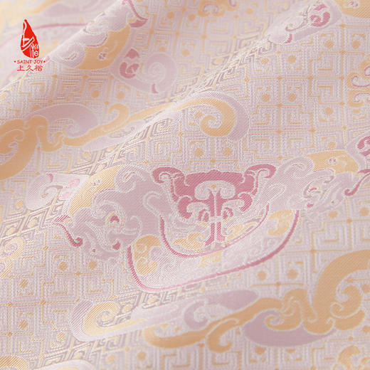 SAINTJOY/上久楷 女式宋锦貂绒丝棉外套 中式上衣 中国风 复古 龙行云纹锦 CY1024207011 商品图11