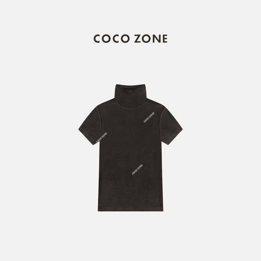 COCO ZONE 美式立领短袖打底衫简约显瘦T恤CC1D2576 商品图1