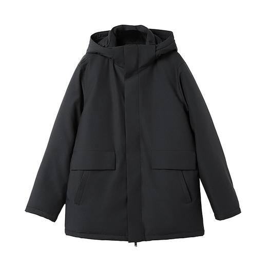 棉仓357815022-微宽松机能极简可脱卸帽白鹅绒羽绒服 商品图3