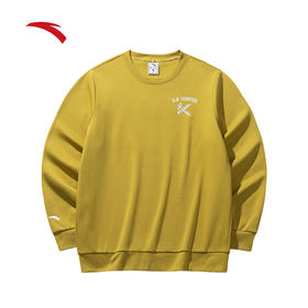 安踏套头卫衣男秋冬新款圆领时尚加绒保暖运动休闲上衣152441713N