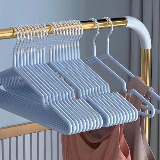 「9.9到手10支！数色可选」浸塑加粗衣架新款特粗衣架成人衣架浸塑防滑无痕衣撑子晾儿童收纳整理衣架 商品图0