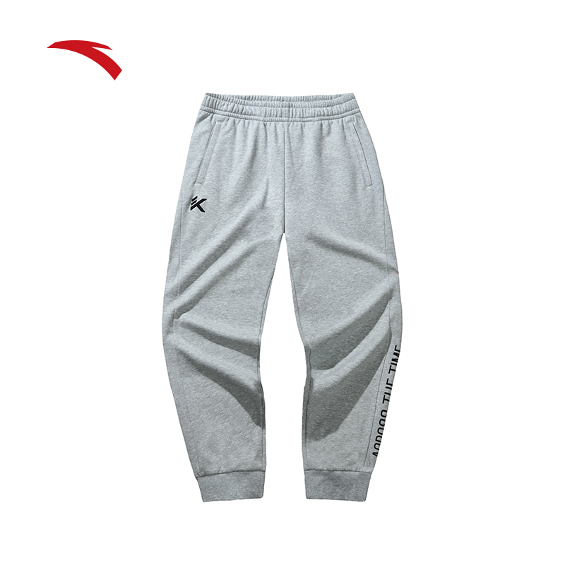 安踏加绒KT篮球针织运动长裤男冬季新款跑步运动裤卫裤152441310N