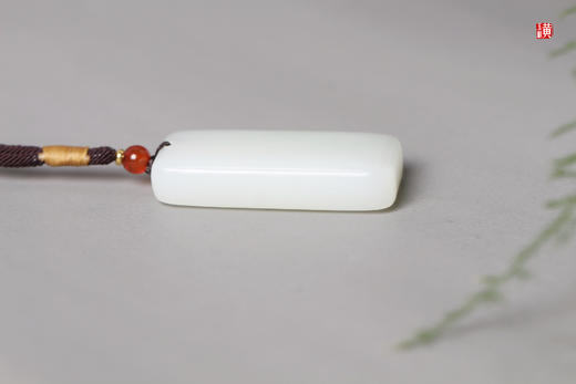 和田玉白玉【平安无事牌】吊坠   配精美挂绳 商品图6