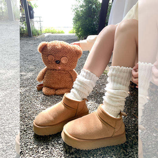 <曾小咸推荐>百搭坑条针织4色袜套 商品图0