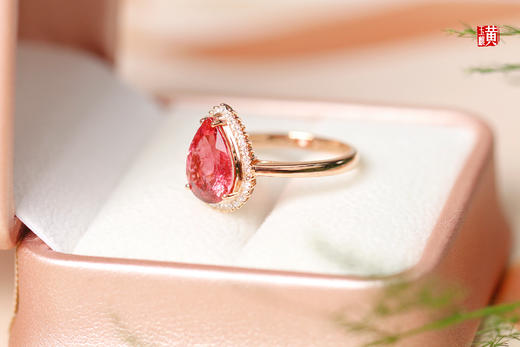 【奕璇】18K金镶红碧玺戒指 商品图1