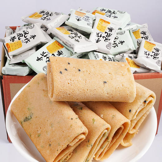 【甜而不腻！回味童年】手工鸡蛋卷一箱酥脆芝麻薄脆饼干早餐零食小吃凤凰卷年货整箱，咔呲咔呲停不下来。ry 商品图0