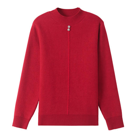 CC-101-8979秋季新款加绒厚款保暖毛衣针织打底衫休闲通勤洋气女上衣女 商品图4