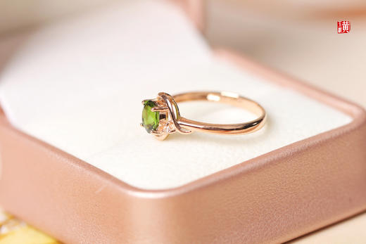 【诗语】18K金镶绿碧玺戒指 商品图5