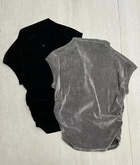 【门店同款】ENJOY秋季C-植绒立领短袖上衣 159098231