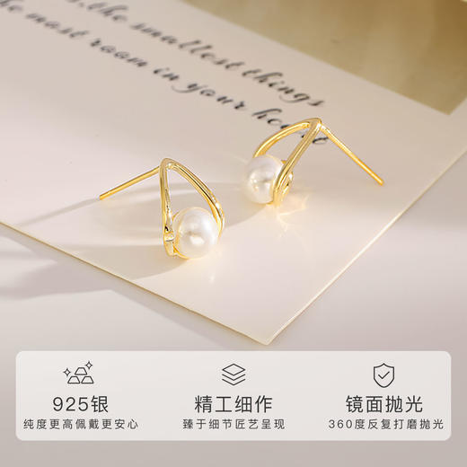 Winy925纯银浪漫水滴耳钉轻奢小众高级感耳饰送女友闺蜜生日礼物 商品图1