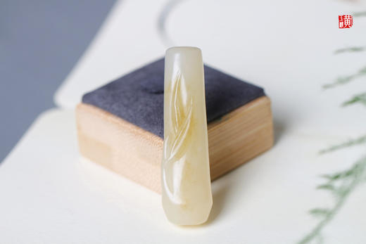 和田糖白玉竹节吊坠 配精美挂绳 商品图1