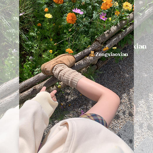 <曾小咸推荐>百搭坑条针织4色袜套 商品图4