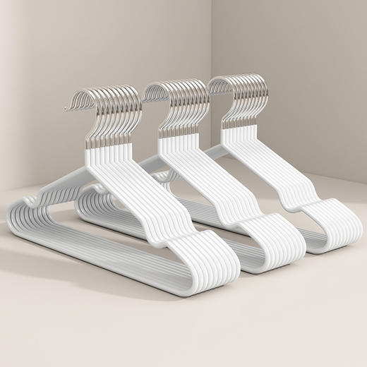 「9.9到手10支！数色可选」浸塑加粗衣架新款特粗衣架成人衣架浸塑防滑无痕衣撑子晾儿童收纳整理衣架 商品图3