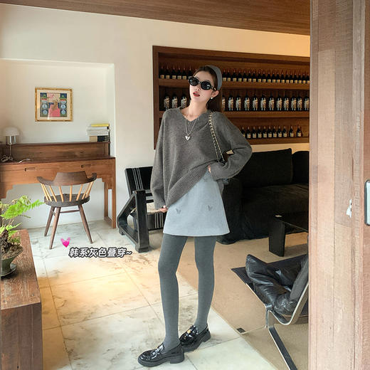 <曾小咸推荐>1.27 新品现货秒杀！卖完下架不再补 ！微信粉丝打折价！！高级感灰色绣花毛呢短裙显瘦 日常149.99/件 立减80 秒杀69.99！！ 商品图2