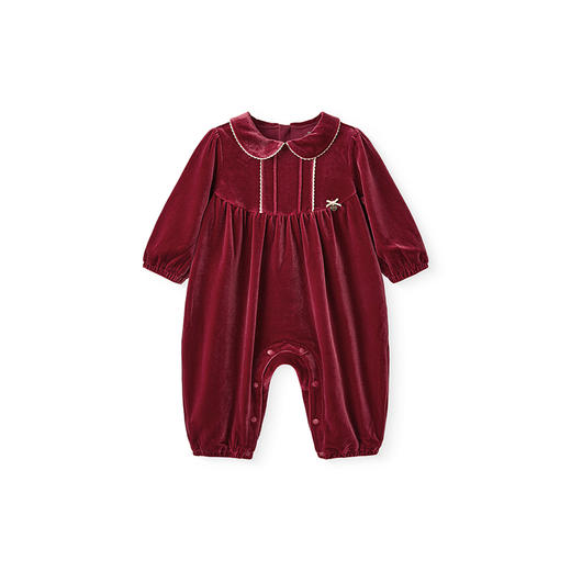 英氏婴儿连体衣春秋季长袖女童可爱喜庆衣服拜年服2025新款爬服 商品图4