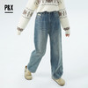 P&X设计师女装潮流宽松牛仔长裤824410119 蓝色 商品缩略图3