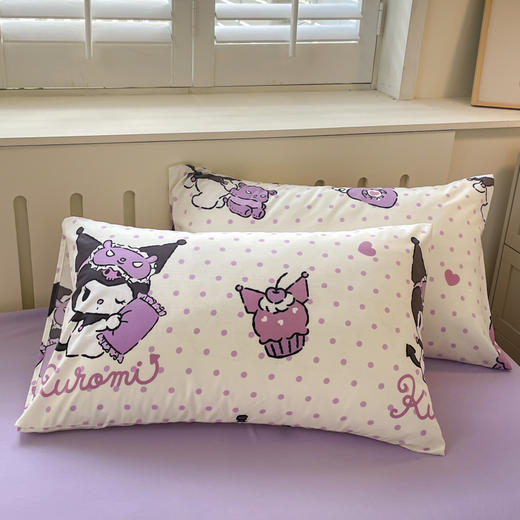 【正品授权，23款任选】三丽鸥库洛米玉桂狗四件套水洗棉卡通可爱床单儿童被套床上用品四件套 商品图10