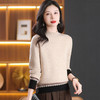 CC-103-66161秋冬季新款时髦简约拼色设计感针织一体绒打底衫毛衣通勤上衣 商品缩略图2