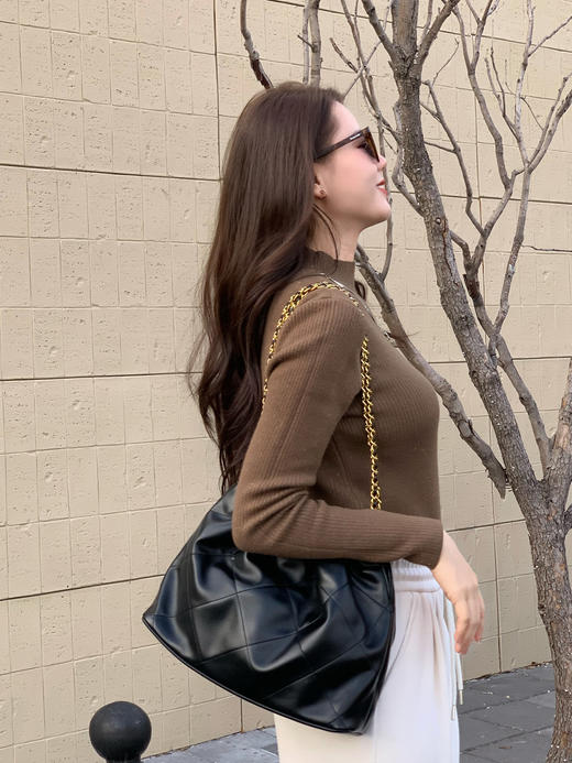 【百图lulu定制】【貂绒星光打底衫】柔软厚实  细腻貂绒 项链可拆卸 带金葱 闪光打底针织衫 商品图13