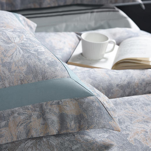 高奢品140支贡缎匹马棉色织提花四件套 欧世复购轻奢风套件 商品图3