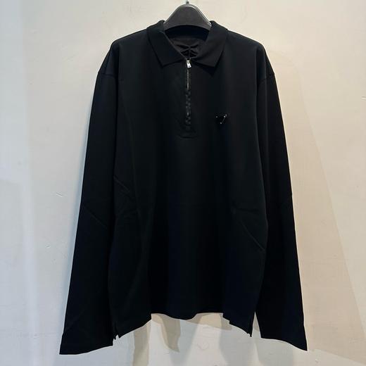 中性款三角標半拉鏈長袖Polo衫 59BYR 商品图0