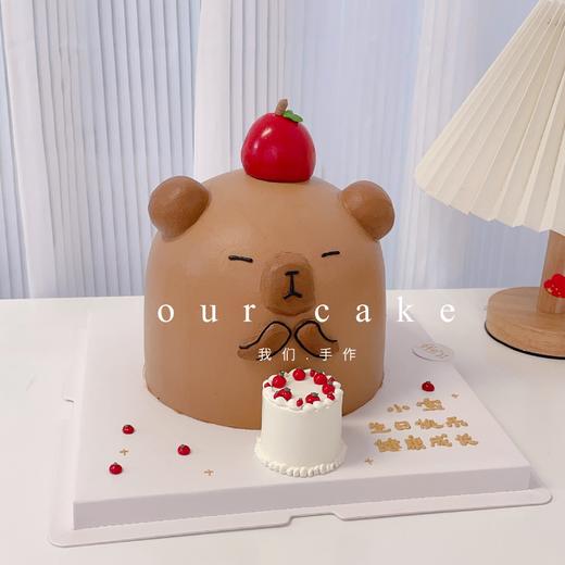 立体微加高capybara卡皮巴拉水豚卡通蛋糕-低糖处理无添加 商品图2