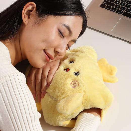 赛亿  暖手宝  电热暖手宝-NS517 黄色兔毛小黄鸭可拆款 商品图5