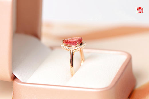 【奕璇】18K金镶红碧玺戒指 商品图5