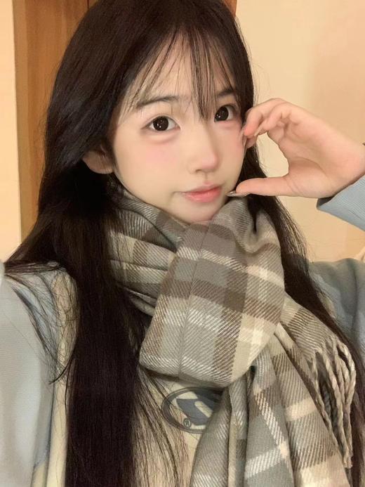 【暖意融融，点亮冬日】新品JK围巾，百搭甜美的新款围巾，格子花纹给人髙级感，冬季必备保暖之选。特别适合女性学生搭配，让你在校园中更具魅力。学生必备，女性必买！ 商品图9