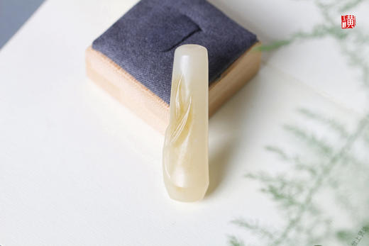 和田糖白玉竹节吊坠 配精美挂绳 商品图5