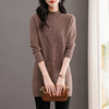 CC-103-9225中长款毛衣女遮屁股2024新款秋冬妈妈半高领内搭厚款配大衣打底衫 商品缩略图3